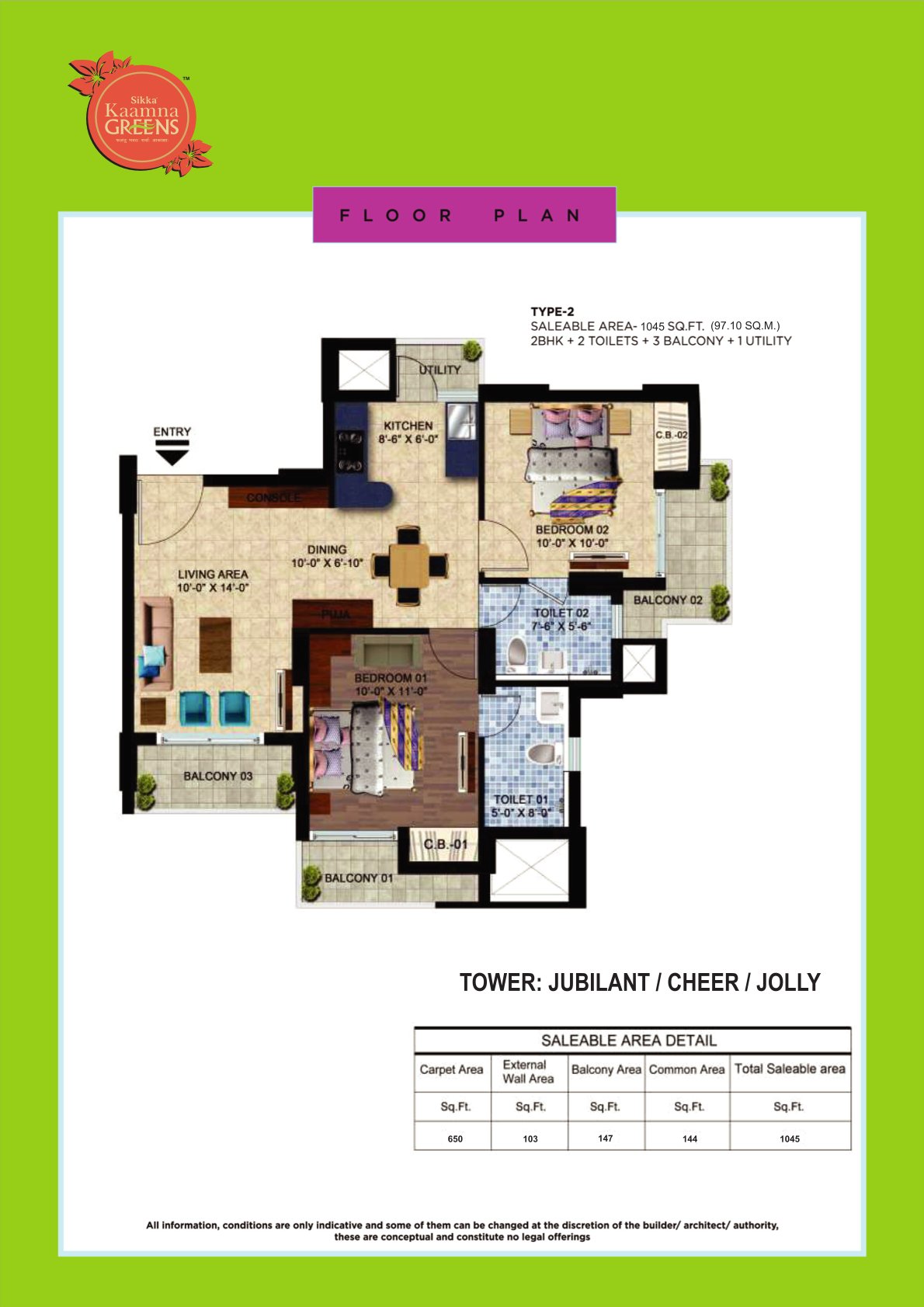 97.08 Sq.m (1045 Sq.Ft)
