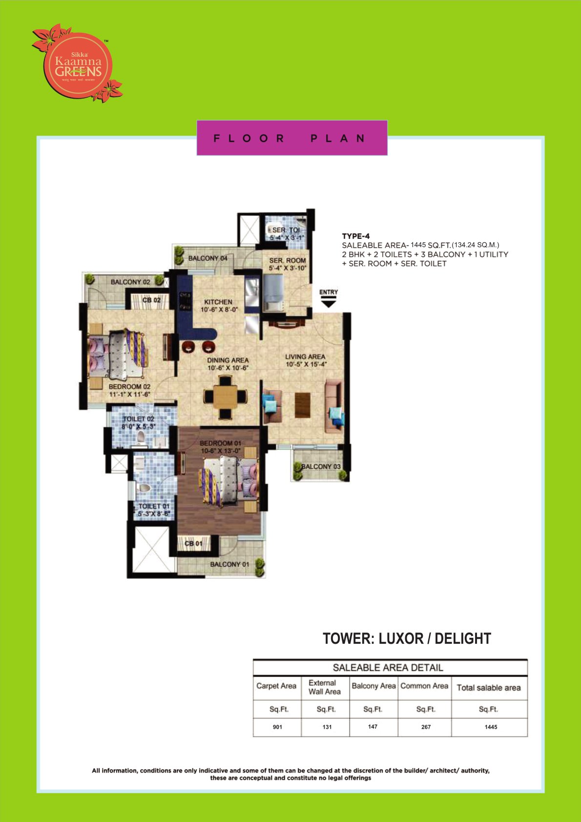 134.24 Sq.m (1445 Sq.Ft)