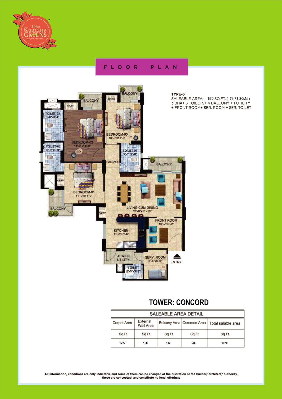 173.68 Sq.m (1870 Sq.Ft)