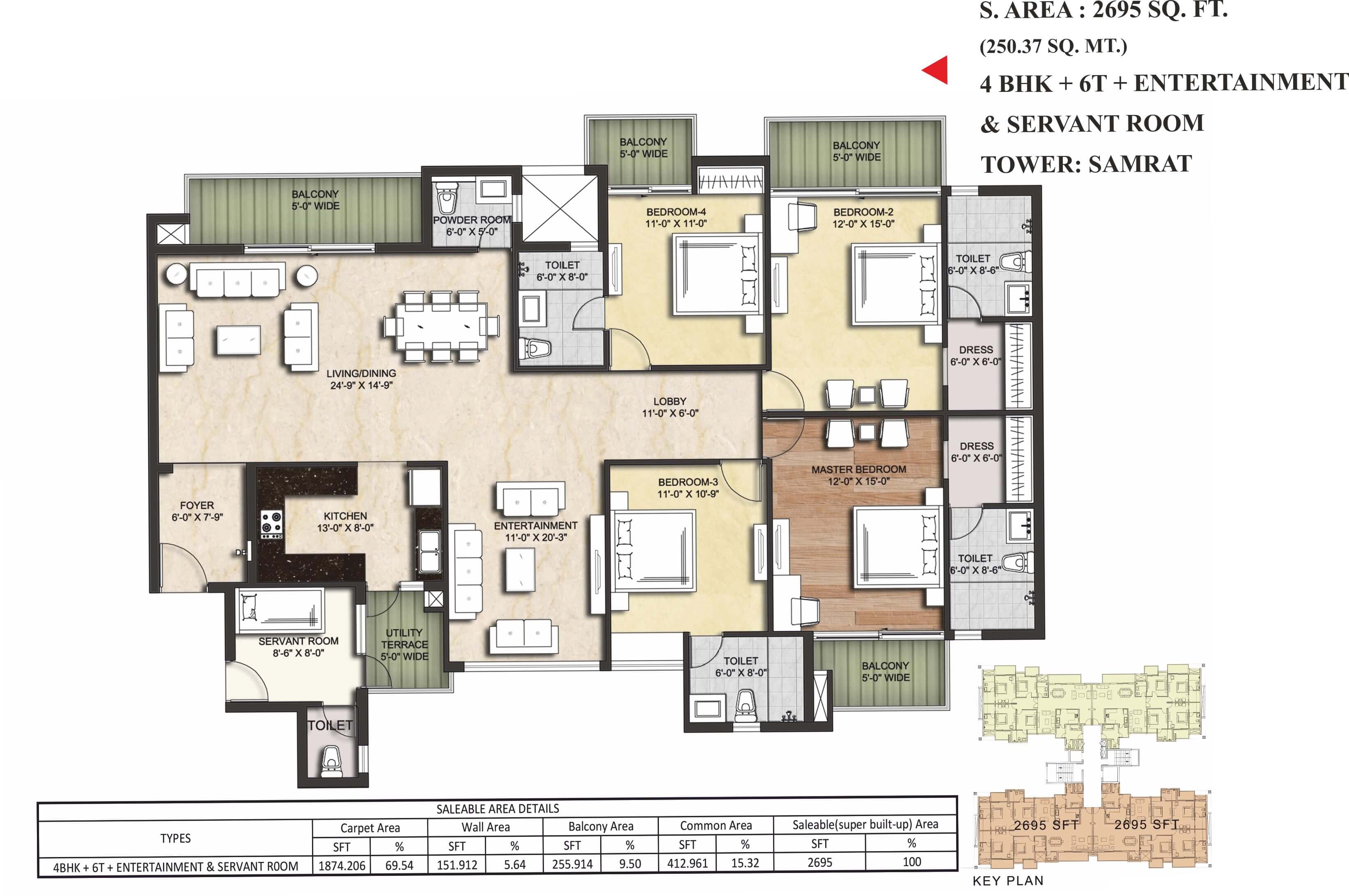 250.37 Sq.m (2695 Sq.Ft)