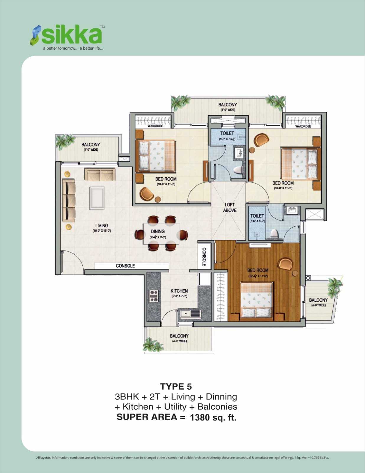 1380 Sq.ft.