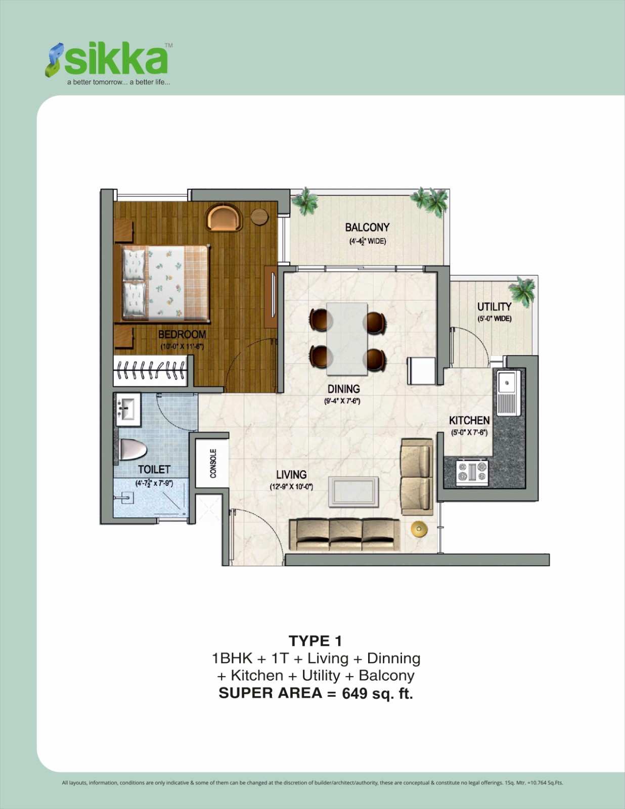 649 Sq.ft.