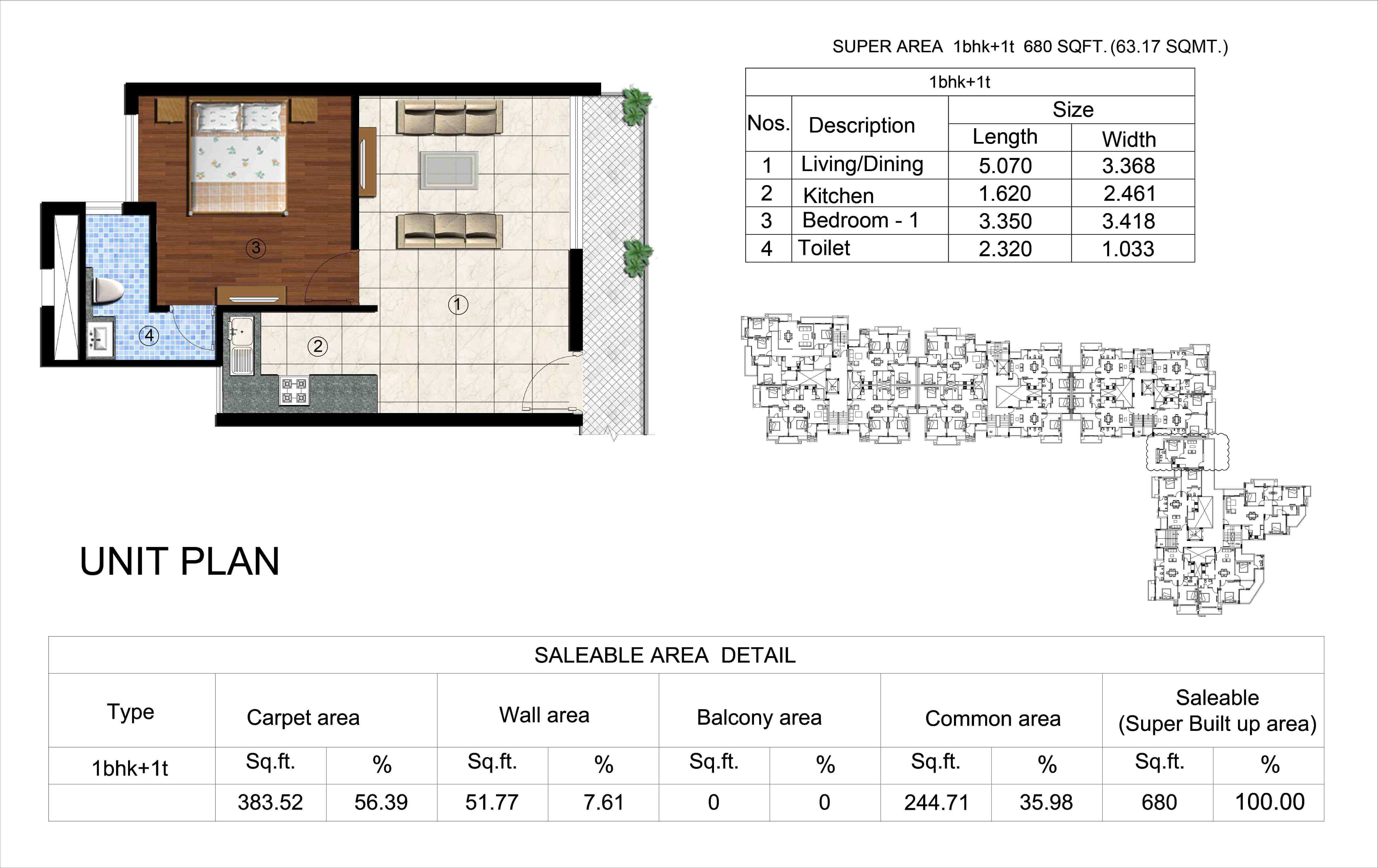 63.17 Sq.m (680 Sq.Ft)