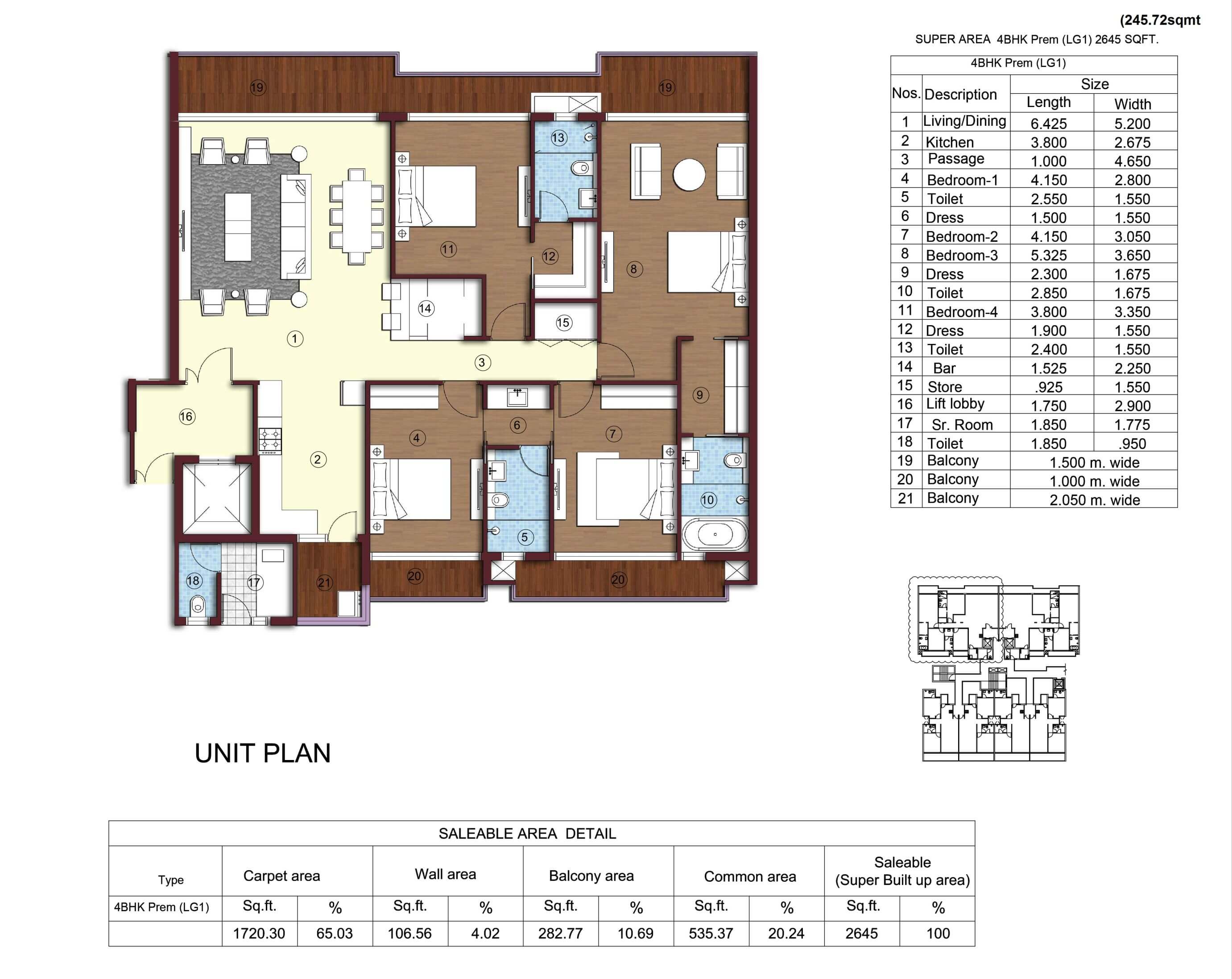 245.72 Sq.m (2645 Sqft)