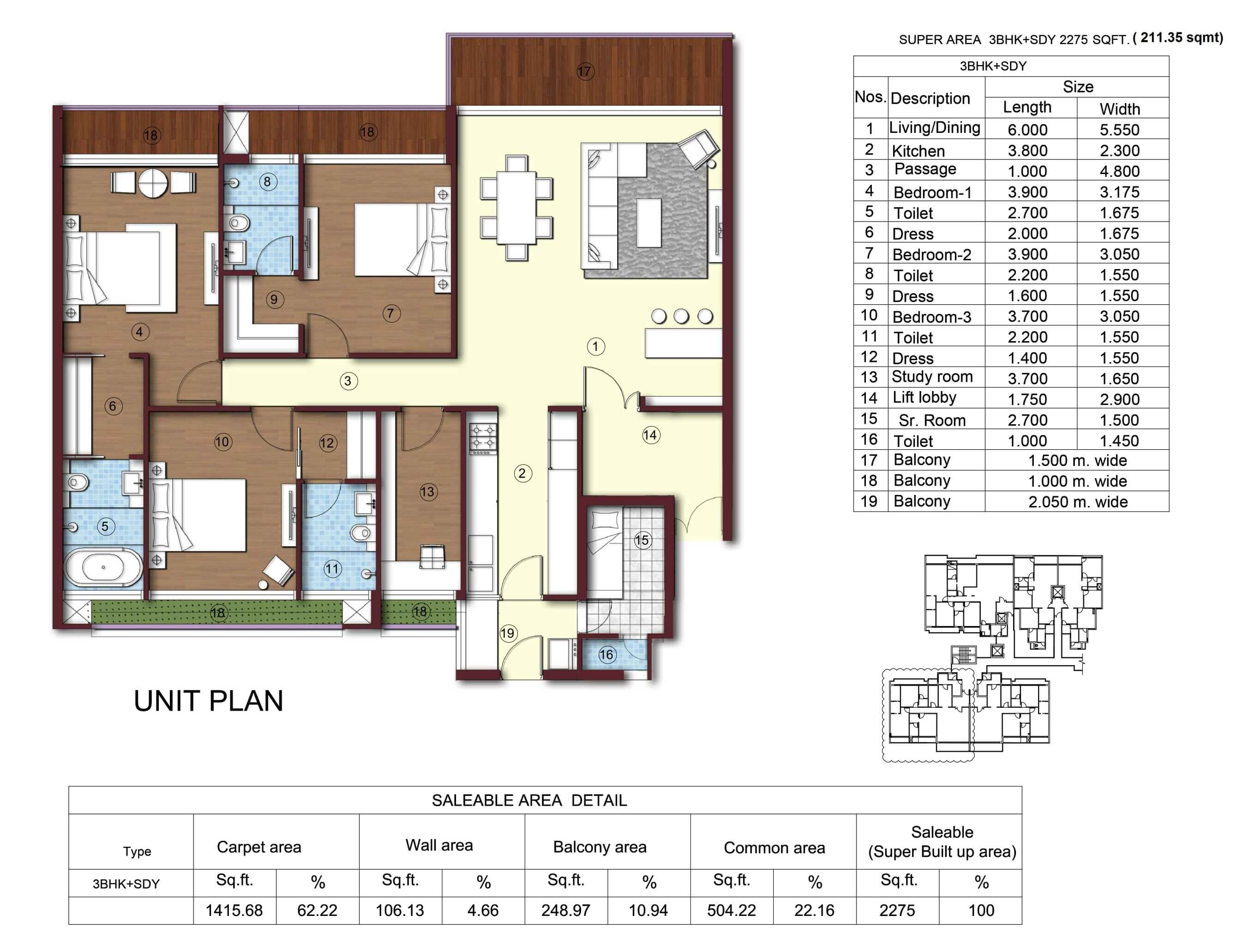 211.35 Sq.m (2275 Sqft)